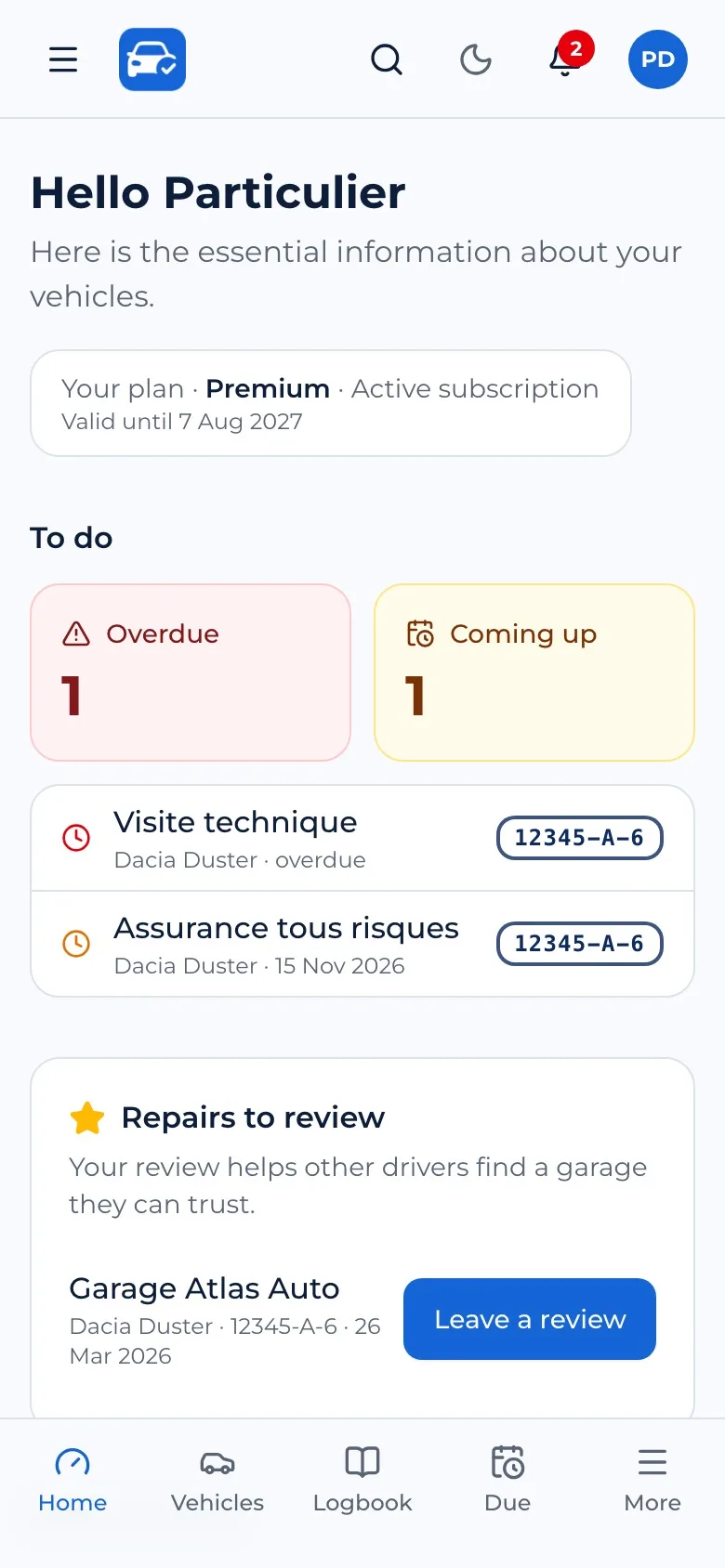 Dashboard: what needs attention